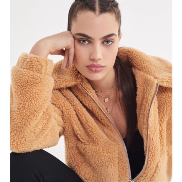 Urban Outfitters Cropped Teddy Jacket - Picture 4 of 5